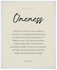 Oneness Word of Intention Framed print 40x50 cm / 16x20″ White frame Linen paper