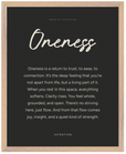 Oneness Word of Intention Framed print 40x50 cm / 16x20″ Wood frame Carbon paper