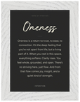 Oneness Word of Intention Framed print A2 (42 x 59.4 cm) White frame Carbon paper