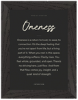Oneness Word of Intention Framed print A1 (59.4 x 84.1 cm) Black frame Carbon paper