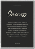 Oneness Word of Intention Framed print 70x100 cm / 28x40″ White frame Carbon paper