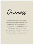 Oneness Word of Intention Framed print 60x80 cm / 24x32″ White frame Linen paper