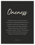Oneness Word of Intention Framed print 60x80 cm / 24x32″ White frame Carbon paper