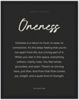 Oneness Word of Intention Framed print 60x80 cm / 24x32″ Black frame Carbon paper
