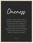 Oneness Word of Intention Framed print 60x80 cm / 24x32″ Wood frame Carbon paper