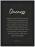 Oneness Word of Intention Framed print 13x18 cm / 5x7″ Black frame Carbon paper