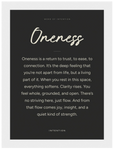 Oneness Word of Intention Framed print 13x18 cm / 5x7″ White frame Carbon paper