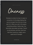 Oneness Word of Intention Framed print 21x29.7 cm / 8x12" Black frame Carbon paper