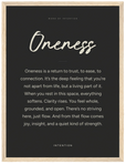 Oneness Word of Intention Framed print 30x40 cm / 12x16″ Wood frame Carbon paper
