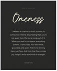 Oneness Word of Intention Framed print 40x50 cm / 16x20″ Black frame Carbon paper