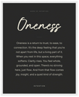 Oneness Word of Intention Framed print 40x50 cm / 16x20″ White frame Carbon paper