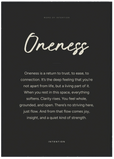 Oneness Word of Intention Framed print A1 (59.4 x 84.1 cm) Black frame Carbon paper