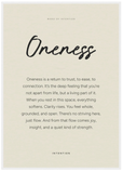 Oneness Word of Intention Framed print A1 (59.4 x 84.1 cm) White frame Linen paper