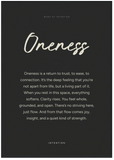 Oneness Word of Intention Framed print 70x100 cm / 28x40″ Black frame Carbon paper