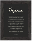 Presence Word of Intention Framed print 60x80 cm / 24x32″ Black frame Carbon paper