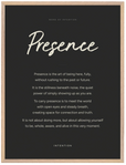 Presence Word of Intention Framed print 60x80 cm / 24x32″ Wood frame Carbon paper