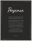 Presence Word of Intention Framed print 30x40 cm / 12x16″ Black frame Carbon paper