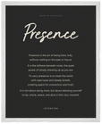 Presence Word of Intention Framed print 40x50 cm / 16x20″ White frame Carbon paper