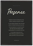 Presence Word of Intention Framed print A2 (42 x 59.4 cm) Black frame Carbon paper
