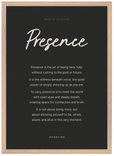Presence Word of Intention Framed print A2 (42 x 59.4 cm) Wood frame Carbon paper