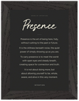 Presence Word of Intention Framed print A1 (59.4 x 84.1 cm) Black frame Carbon paper