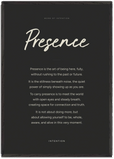 Presence Word of Intention Framed print 70x100 cm / 28x40″ Black frame Carbon paper