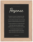 Presence Word of Intention Framed print 70x100 cm / 28x40″ Wood frame Carbon paper