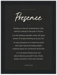 Presence Word of Intention Framed print 13x18 cm / 5x7″ Black frame Carbon paper