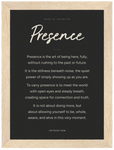 Presence Word of Intention Framed print 21x29.7 cm / 8x12" Wood frame Carbon paper