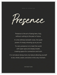 Presence Word of Intention Framed print 30x40 cm / 12x16″ White frame Carbon paper