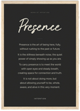 Presence Word of Intention Framed print A3 (29.7 x 42 cm) Wood frame Carbon paper