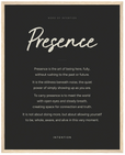 Presence Word of Intention Framed print 40x50 cm / 16x20″ Wood frame Carbon paper