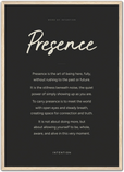 Presence Word of Intention Framed print A2 (42 x 59.4 cm) Wood frame Carbon paper