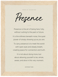 Presence Word of Intention Framed print A1 (59.4 x 84.1 cm) Wood frame Linen paper