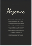 Presence Word of Intention Framed print 70x100 cm / 28x40″ Black frame Carbon paper