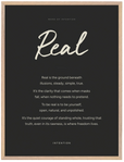 Real Word of Intention Framed print 60x80 cm / 24x32″ Wood frame Carbon paper