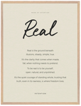 Real Word of Intention Framed print 60x80 cm / 24x32″ Wood frame Linen paper