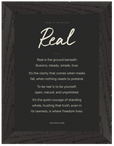 Real Word of Intention Framed print 13x18 cm / 5x7″ Black frame Carbon paper