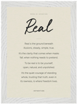 Real Word of Intention Framed print 21x29.7 cm / 8x12" White frame Linen paper