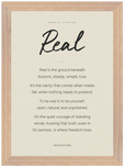 Real Word of Intention Framed print 21x29.7 cm / 8x12" Wood frame Linen paper