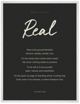 Real Word of Intention Framed print 30x40 cm / 12x16″ White frame Carbon paper