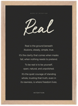 Real Word of Intention Framed print A3 (29.7 x 42 cm) Wood frame Carbon paper