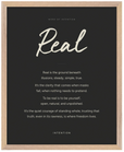 Real Word of Intention Framed print 40x50 cm / 16x20″ Wood frame Carbon paper