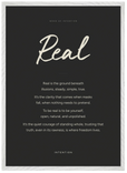 Real Word of Intention Framed print 50x70 cm / 20x28″ White frame Carbon paper
