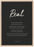 Real Word of Intention Framed print 50x70 cm / 20x28″ Wood frame Carbon paper