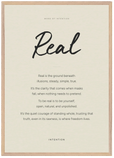 Real Word of Intention Framed print A1 (59.4 x 84.1 cm) Wood frame Linen paper