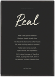 Real Word of Intention Framed print 70x100 cm / 28x40″ Black frame Carbon paper
