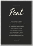 Real Word of Intention Framed print 70x100 cm / 28x40″ White frame Carbon paper