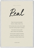 Real Word of Intention Framed print 70x100 cm / 28x40″ White frame Linen paper
