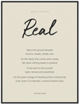 Real Word of Intention Framed print 60x80 cm / 24x32″ Black frame Linen paper